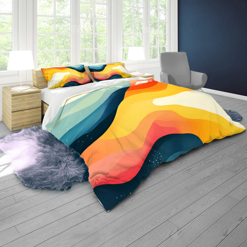 Abstract Sunset Hues Duvet Cover Set by Wikus Schalkwyk