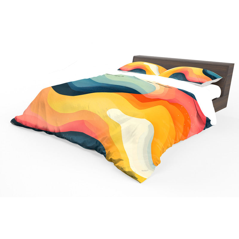 Abstract Sunset Hues Duvet Cover Set by Wikus Schalkwyk