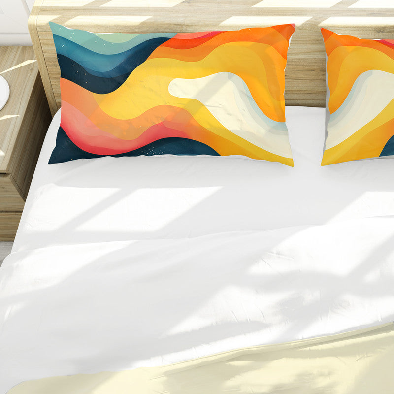 Abstract Sunset Hues Duvet Cover Set by Wikus Schalkwyk