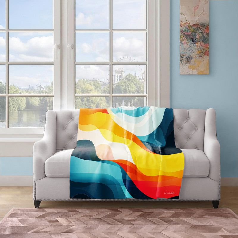 Abstract Sunset Light Weight Fleece Blanket by Wikus Schalkwyk