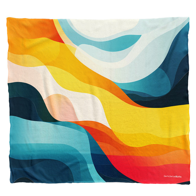 Abstract Sunset Light Weight Fleece Blanket by Wikus Schalkwyk
