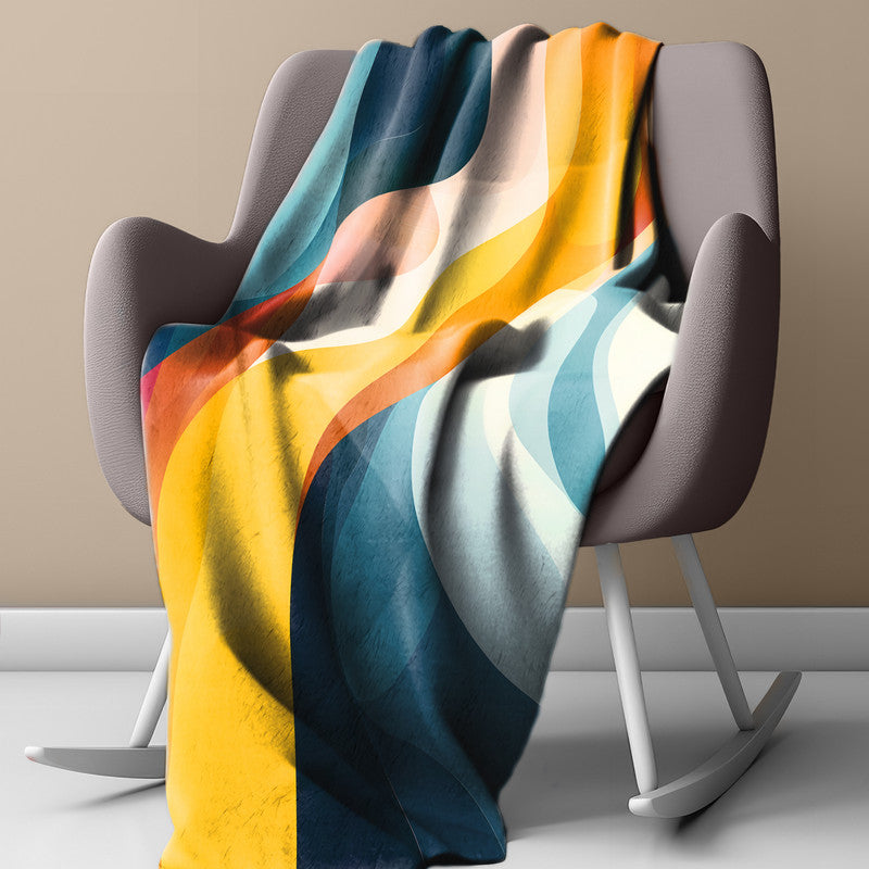 Abstract Sunset Light Weight Fleece Blanket by Wikus Schalkwyk