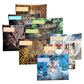 Abstract Wild Life Subject Savvy Book Bags Set Of 9