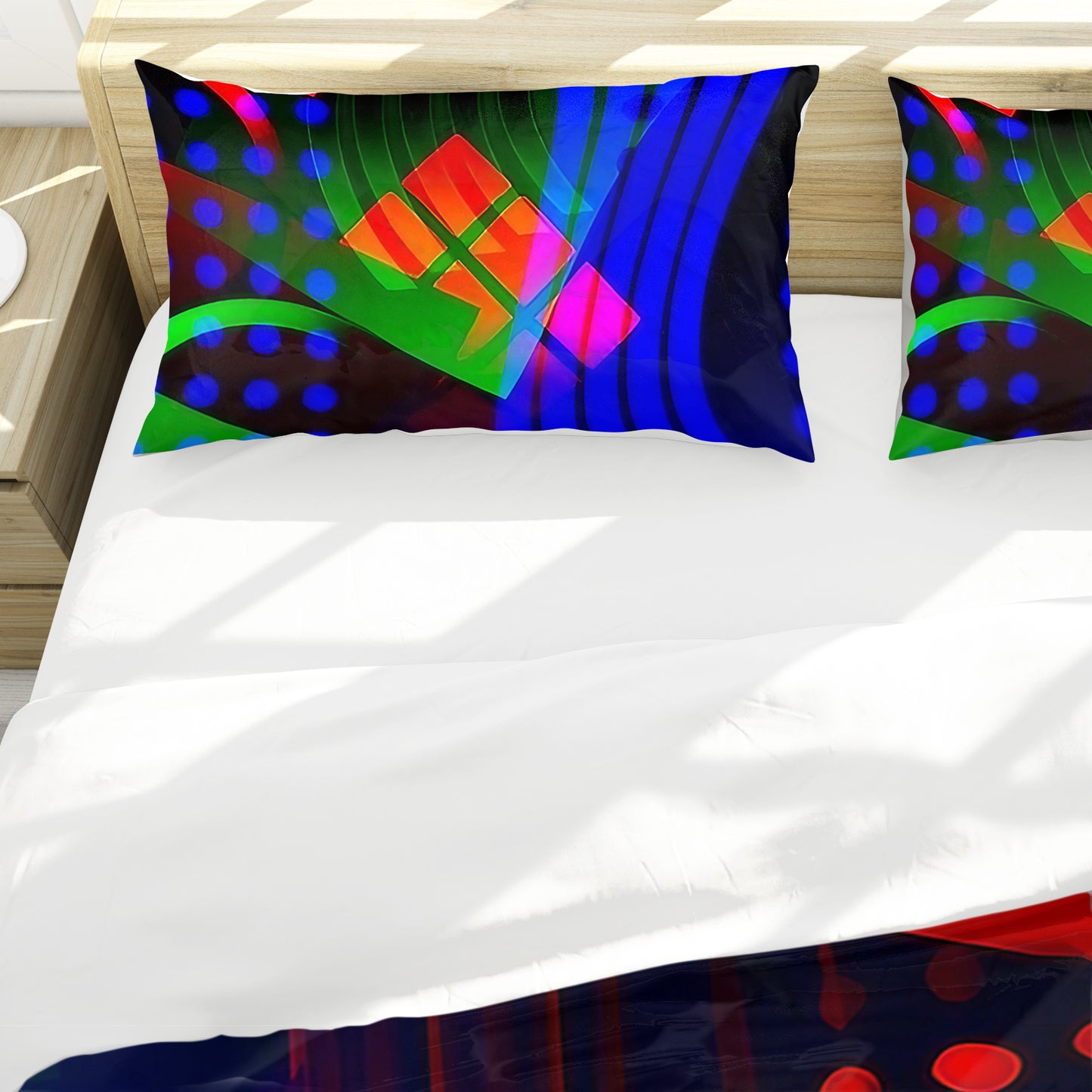 Abstract Aurora Flow Duvet Cover Set