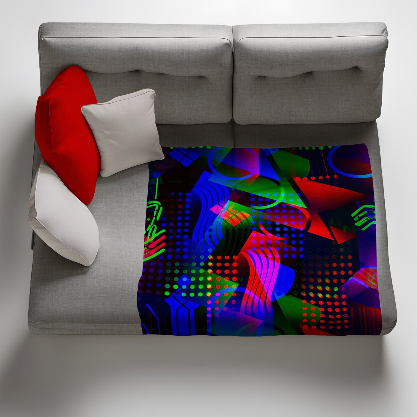 Abstract Aurora Flow Light Weight Fleece Blanket