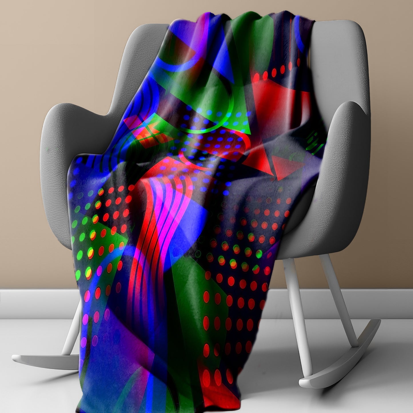 Abstract Aurora Flow Light Weight Fleece Blanket