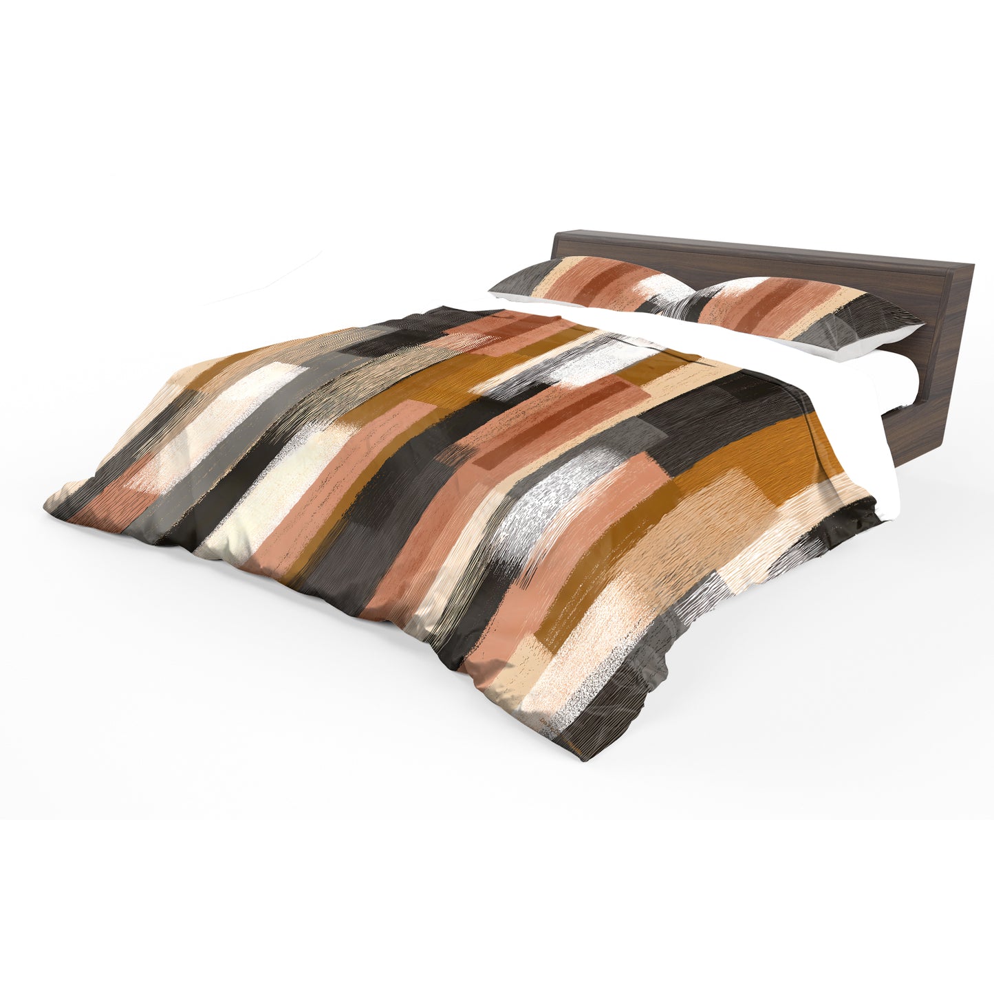 Abstract Blocks & Stripes Duvet Cover Set by Wikus Schalkwyk