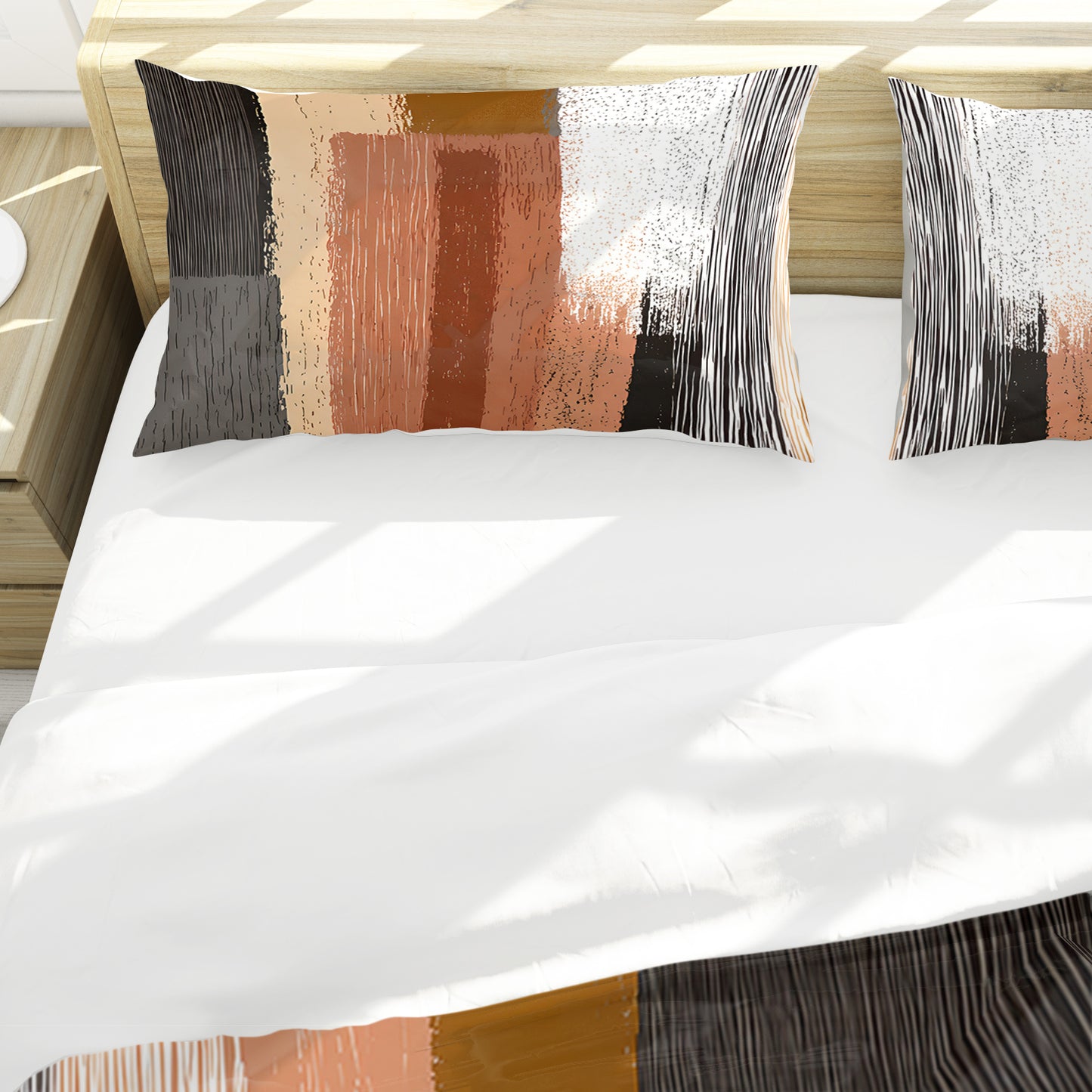 Abstract Blocks & Stripes Duvet Cover Set by Wikus Schalkwyk