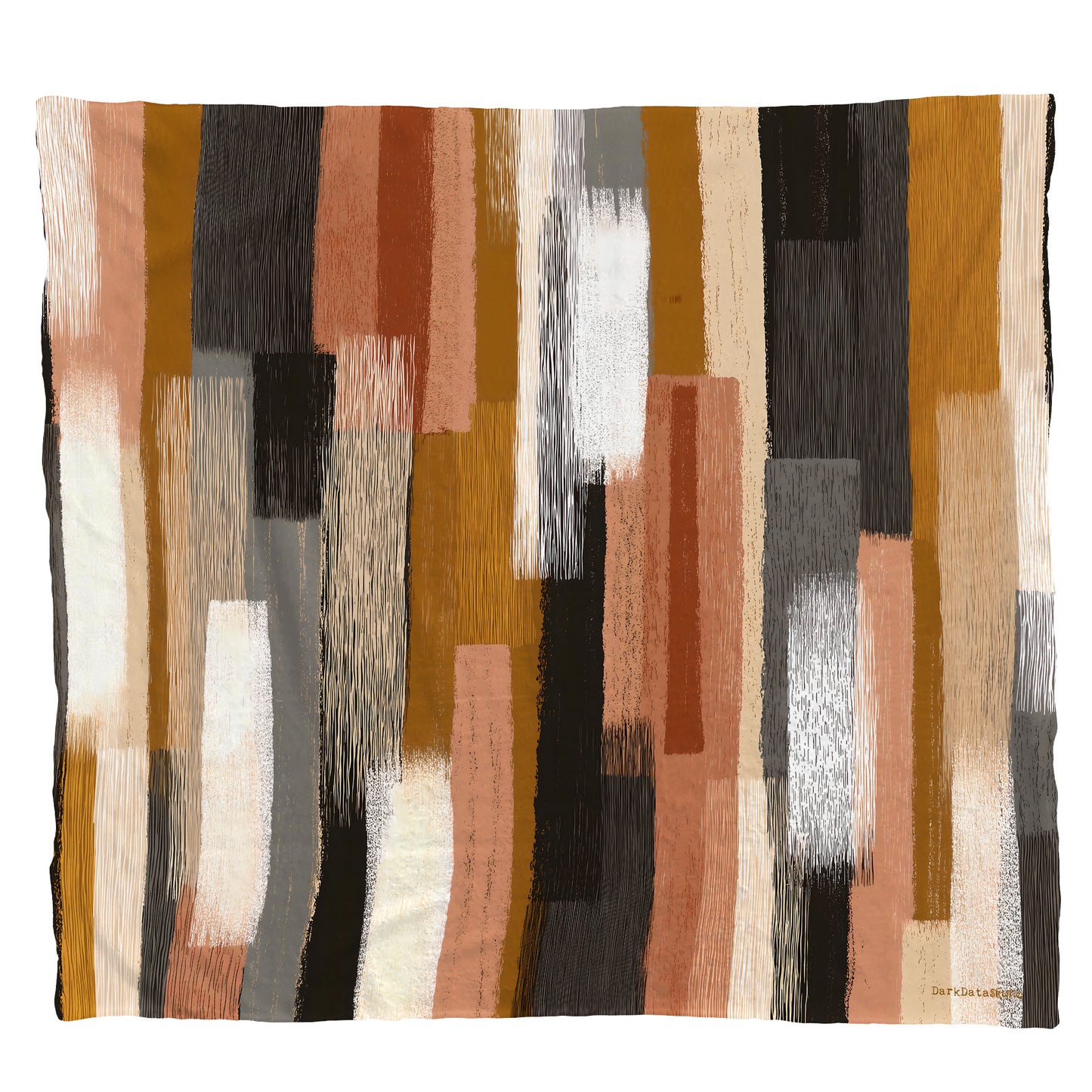 Abstract Blocks & Stripes Light Weight Fleece Blanket by Wikus Schalkwyk
