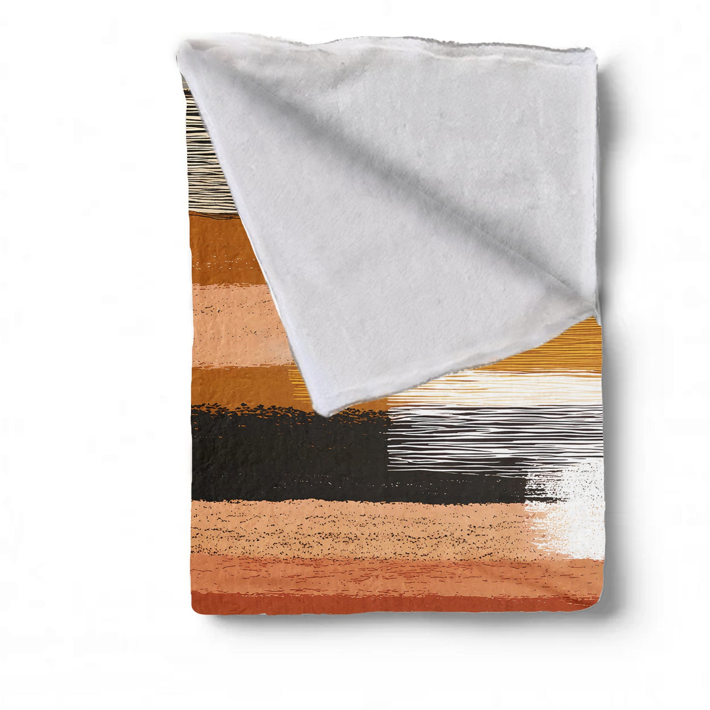 Abstract Blocks & Stripes Light Weight Fleece Blanket by Wikus Schalkwyk