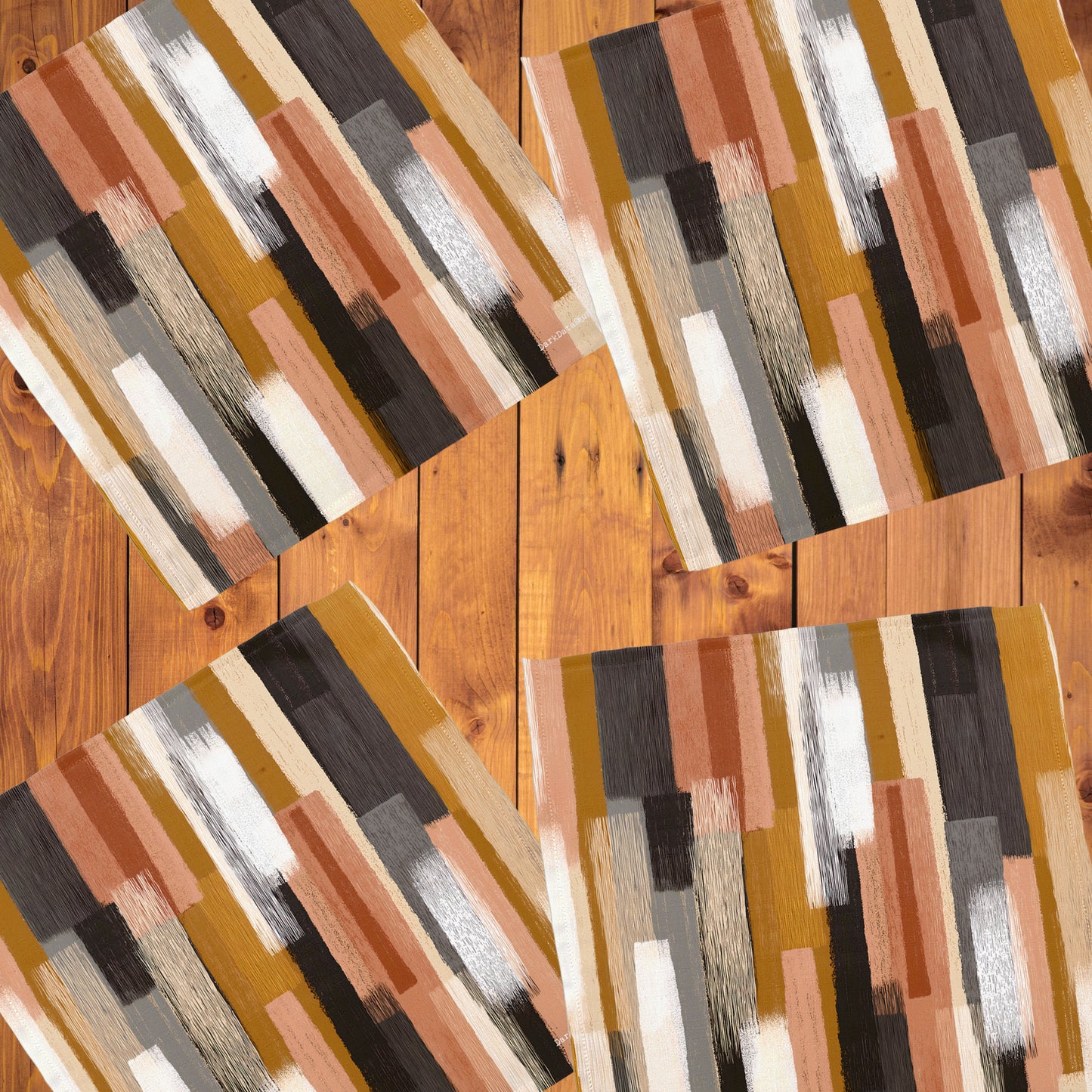 Abstract Blocks & Stripes Napkins by Wikus Schalkwyk