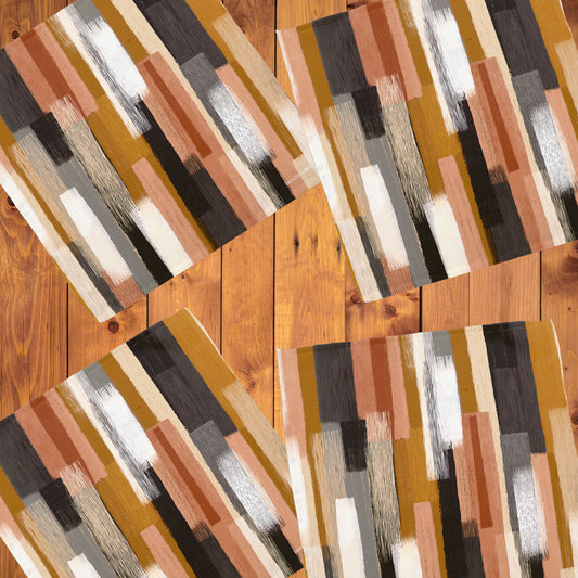 Abstract Blocks & Stripes Napkins by Wikus Schalkwyk
