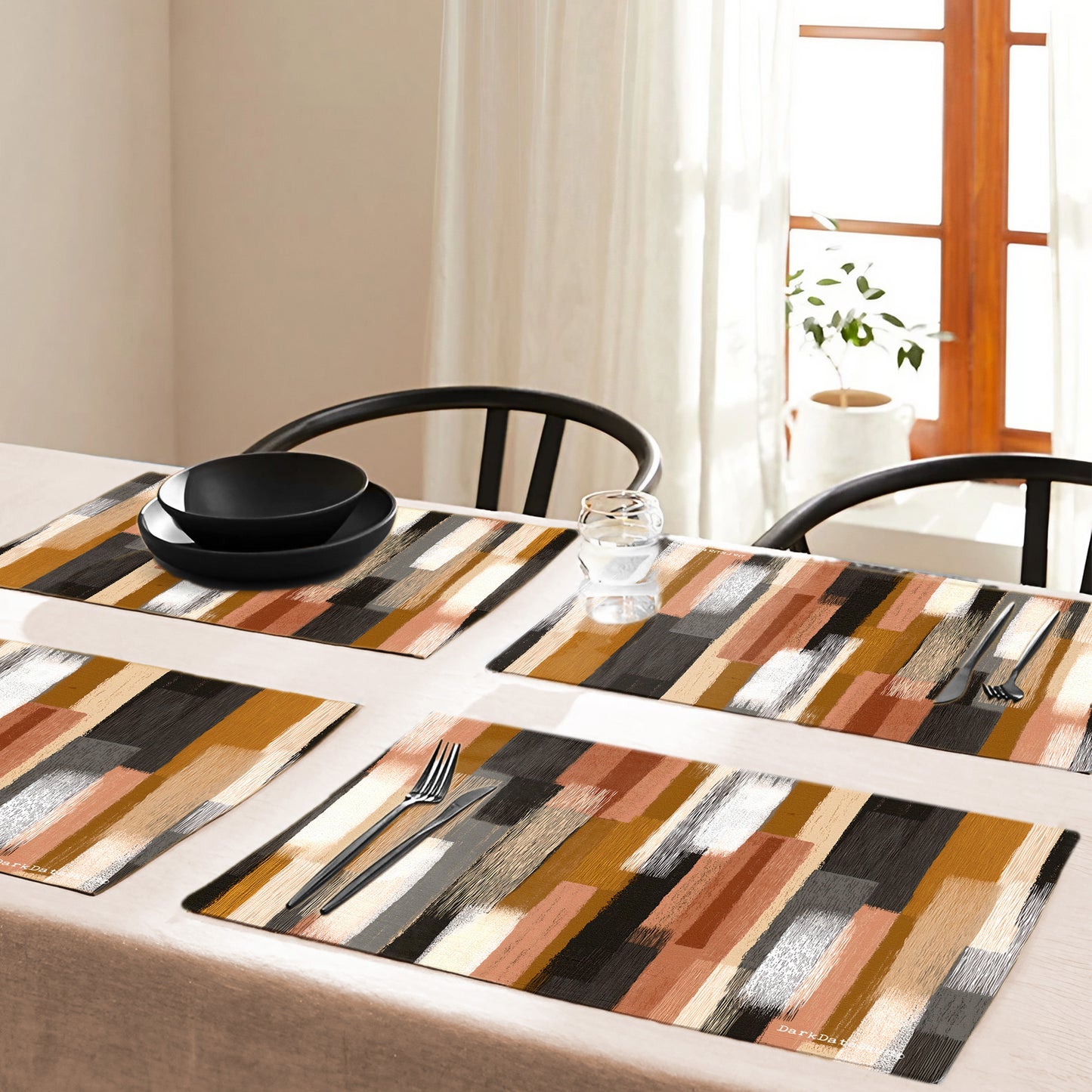 Abstract Blocks & Stripes Placemats by Wikus Schalkwyk