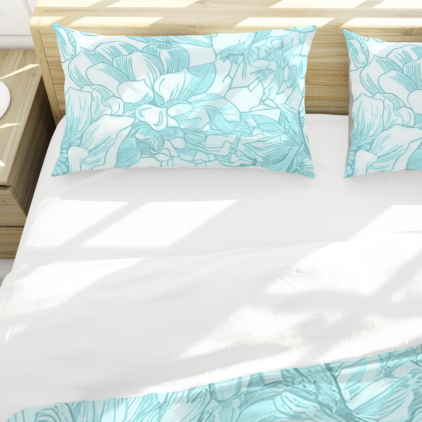 Abstract Blue Green Duvet Cover Set