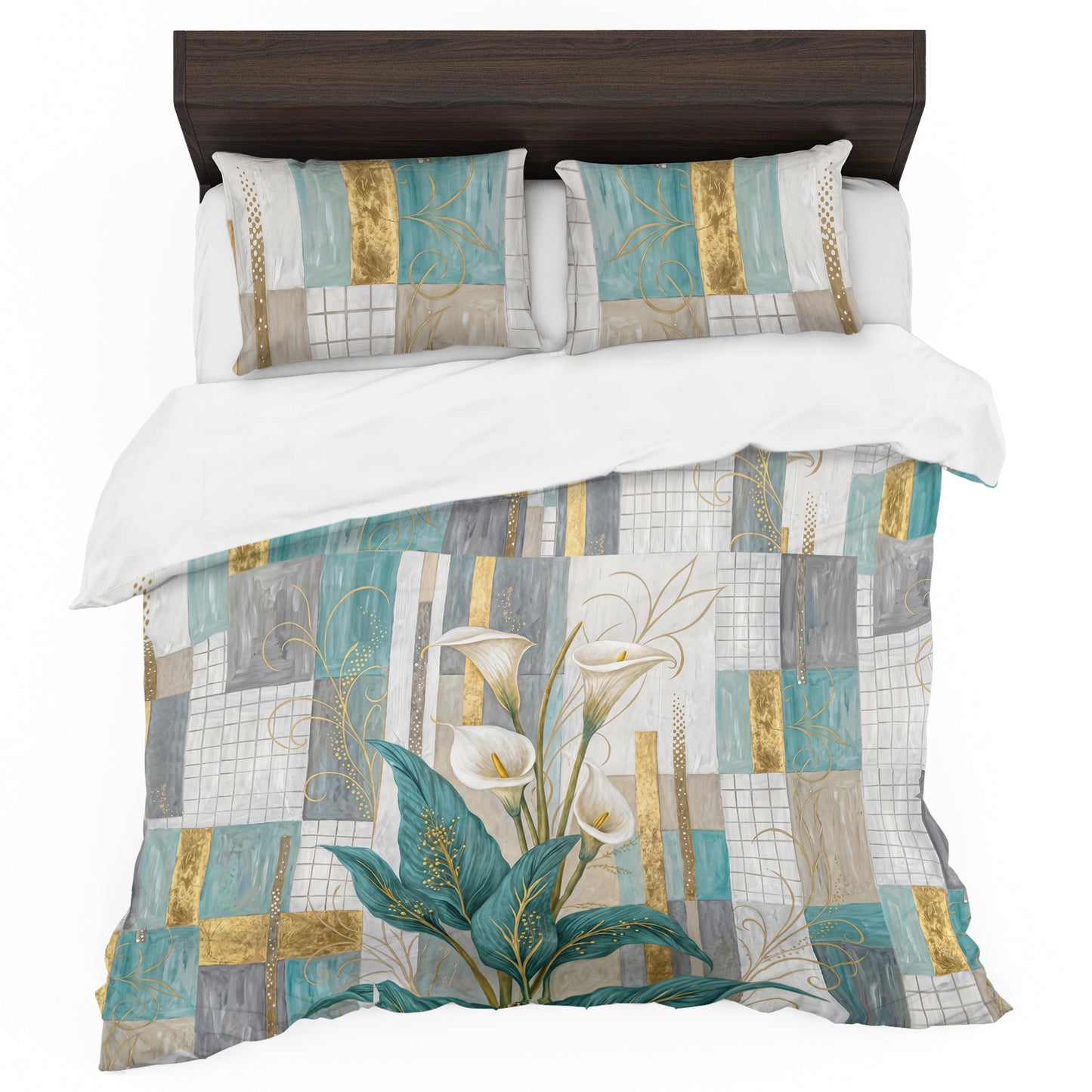 Abstract Calla Lily Duvet Cover Set