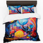 Abstract Collision Of Hues Duvet Cover Set