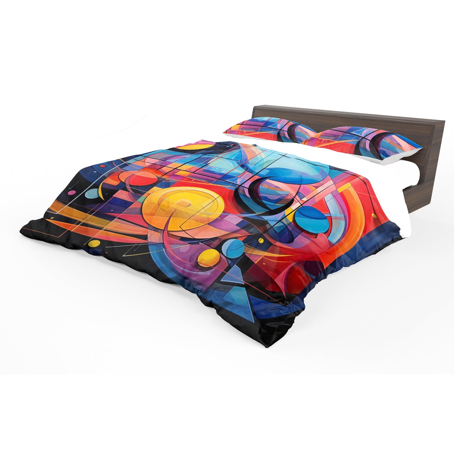 Abstract Collision Of Hues Duvet Cover Set