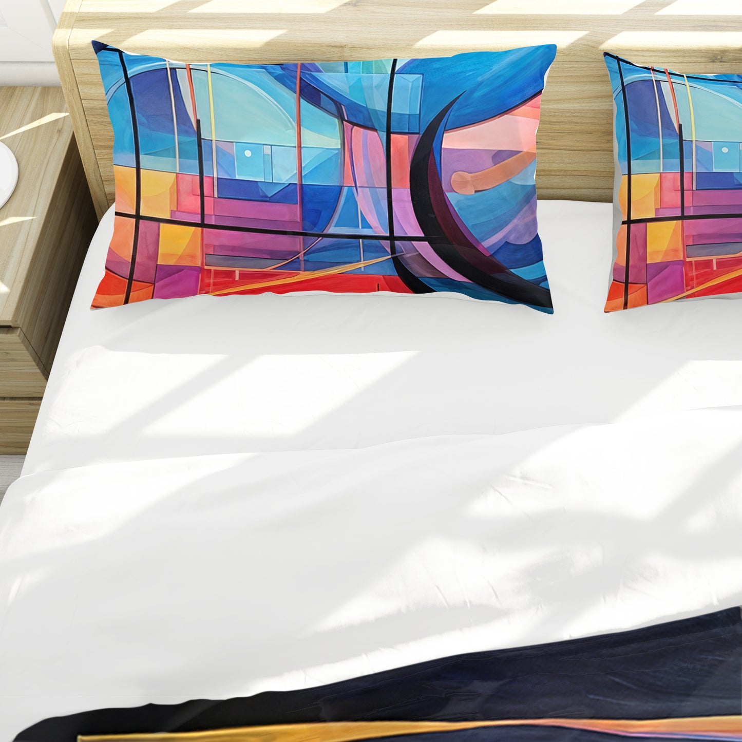 Abstract Collision Of Hues Duvet Cover Set