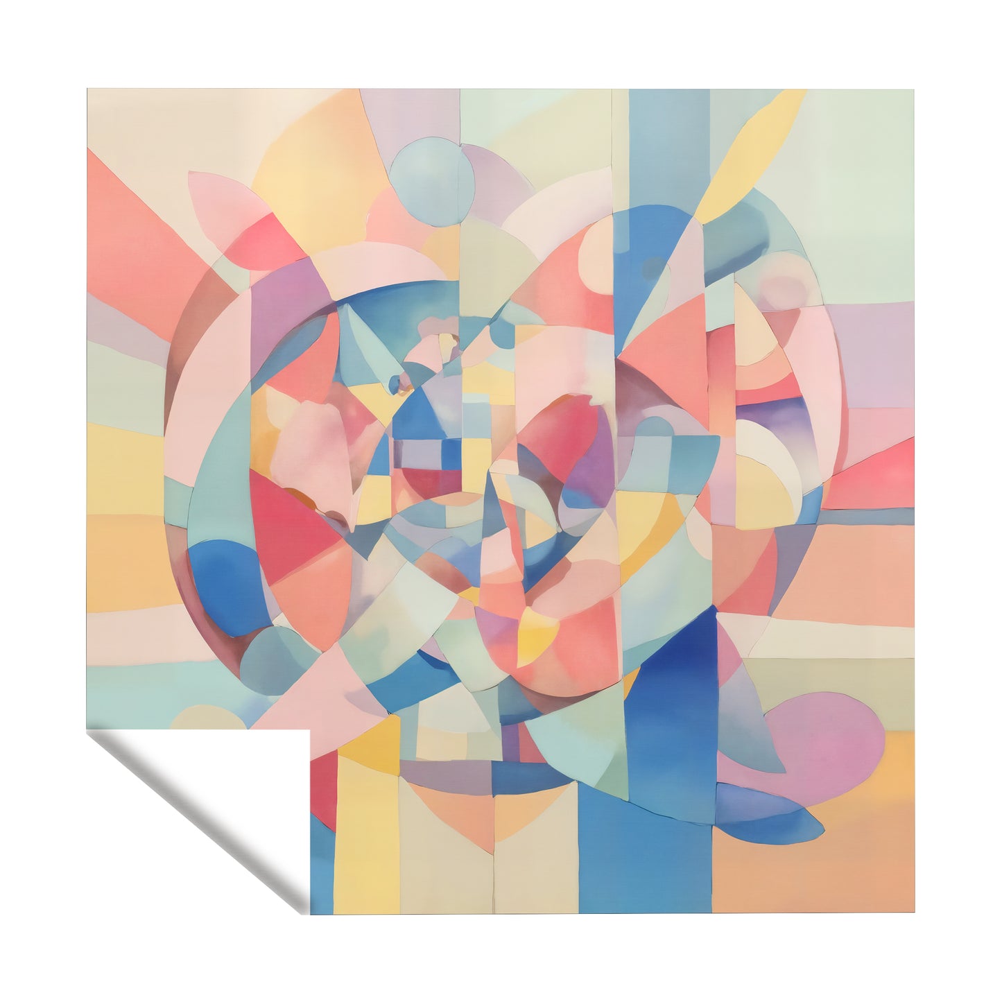 Abstract Cubism Square Tablecloth