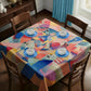 Abstract Cubism Square Tablecloth