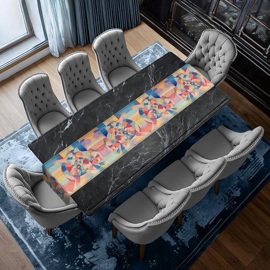Abstract Cubism Table Runner