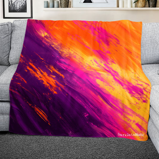 Abstract Fiery Strokes Light Weight Fleece by Wikus Schalkwyk