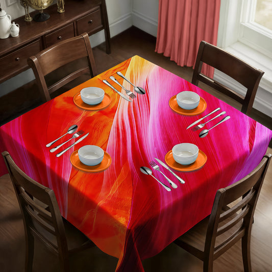 Abstract Fire Glow Square Tablecloth