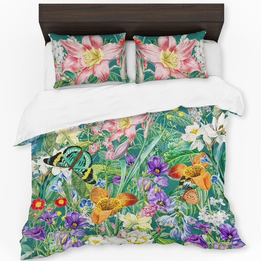 Abstract Flower Garden Duvet Cover Set