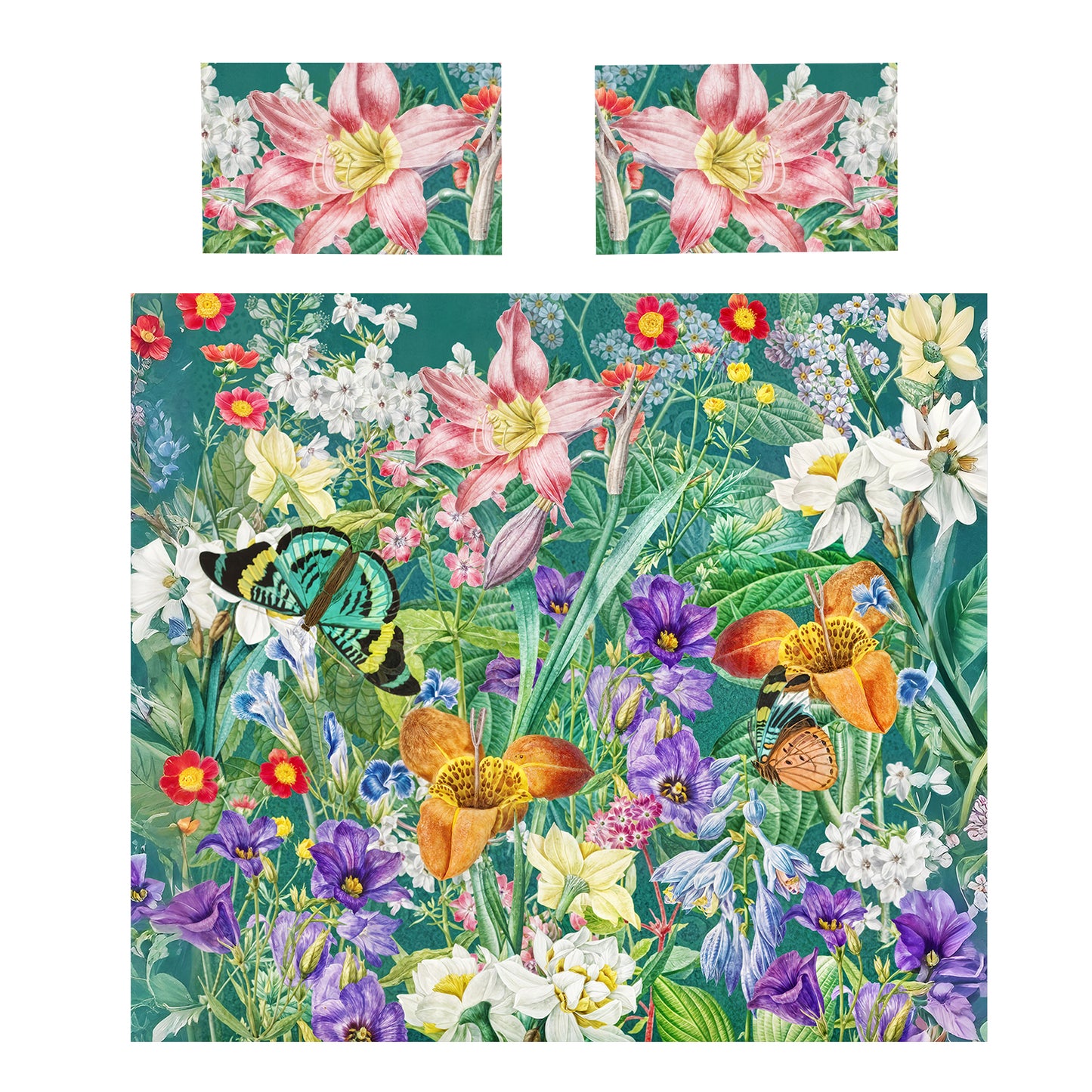 Abstract Flower Garden Duvet Cover Set