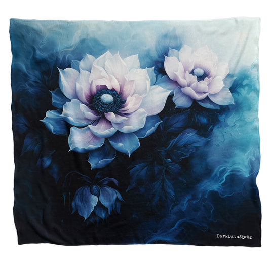 Abstract Flowers Light Weight Fleece Blanket by Wikus Schalkwyk