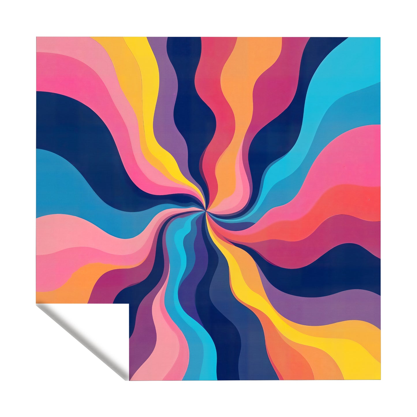 Abstract Flowing Colours Square Tablecloth
