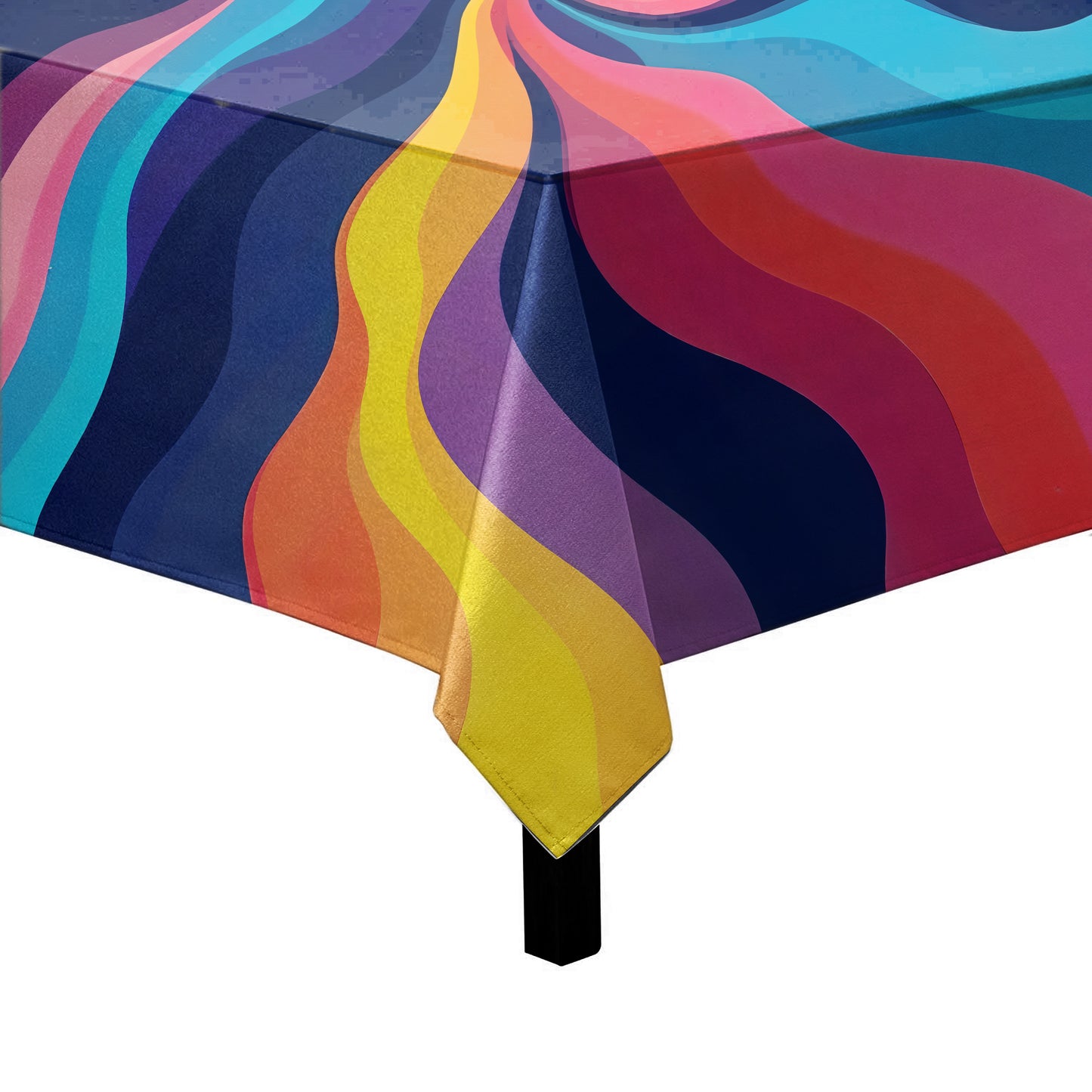 Abstract Flowing Colours Square Tablecloth