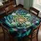 Abstract Fractal Spiral Square Tablecloth