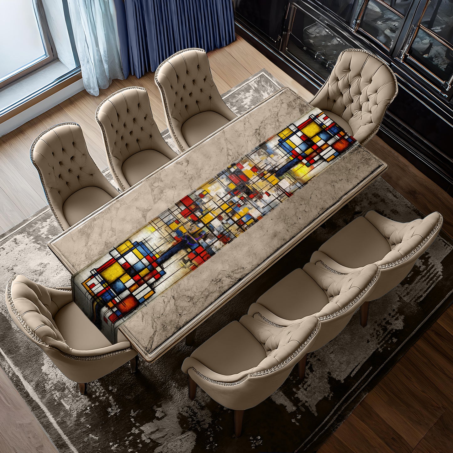 Abstract Geometry Table Runner