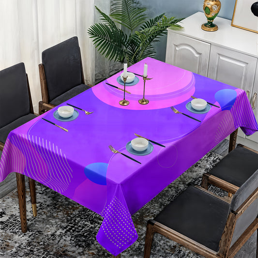 Abstract Lilac Rectangle Tablecloth