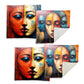 Abstract Mirage of Faces Luxury Scatter Covers (Set of 4)