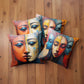 Abstract Mirage of Faces Luxury Scatter Covers (Set of 4)