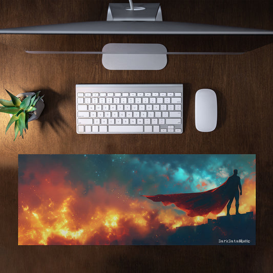 Abstract Modern Hero by Wikus Schalkwyk Large Desk Pad