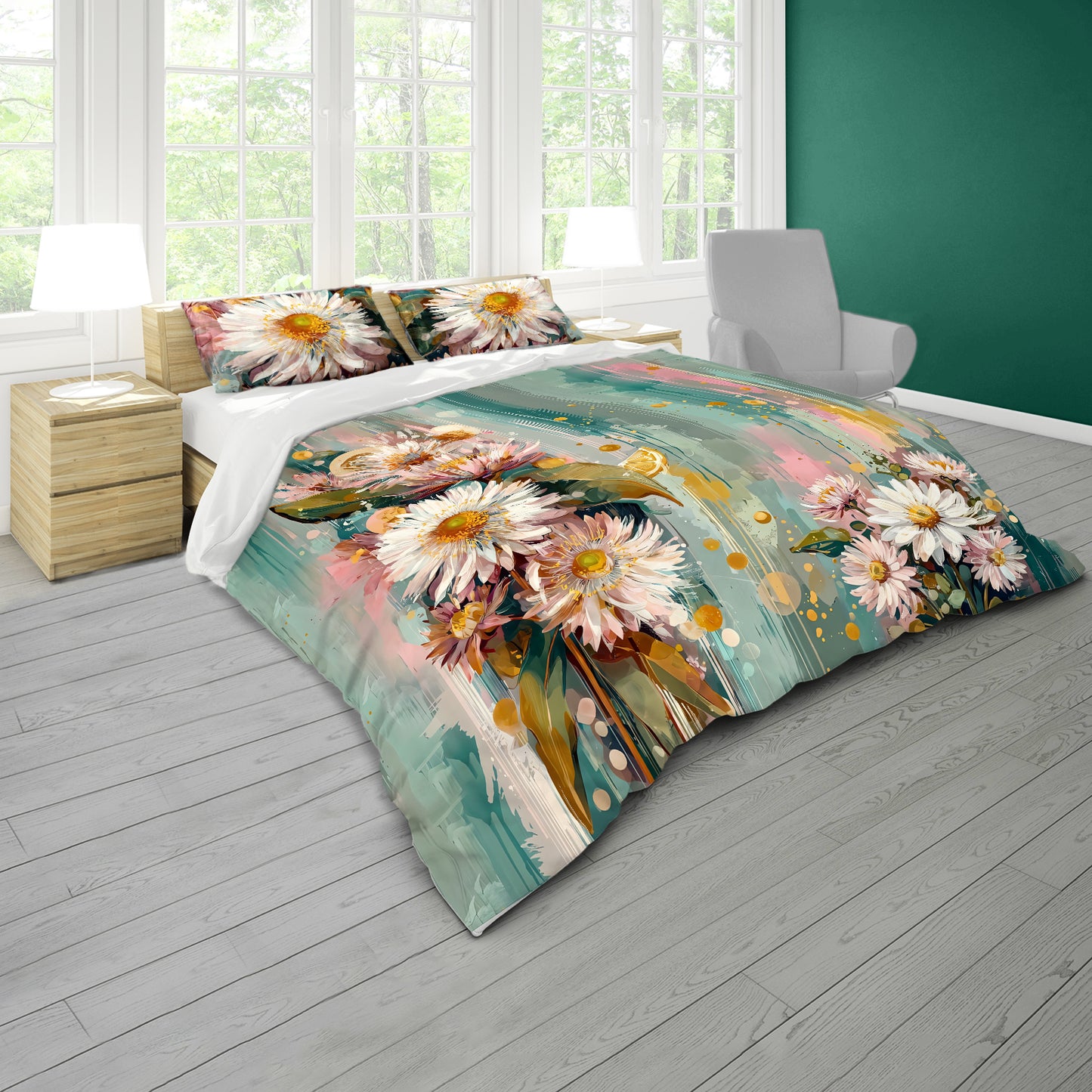 Abstract Orchard Bouquet Duvet Cover Set