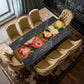 Abstract Painted Flowers Table Runner By Mark van Vuuren