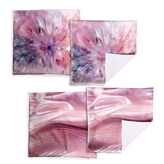 Abstract Pink Waves Luxury Scatter Covers (Set of 4)