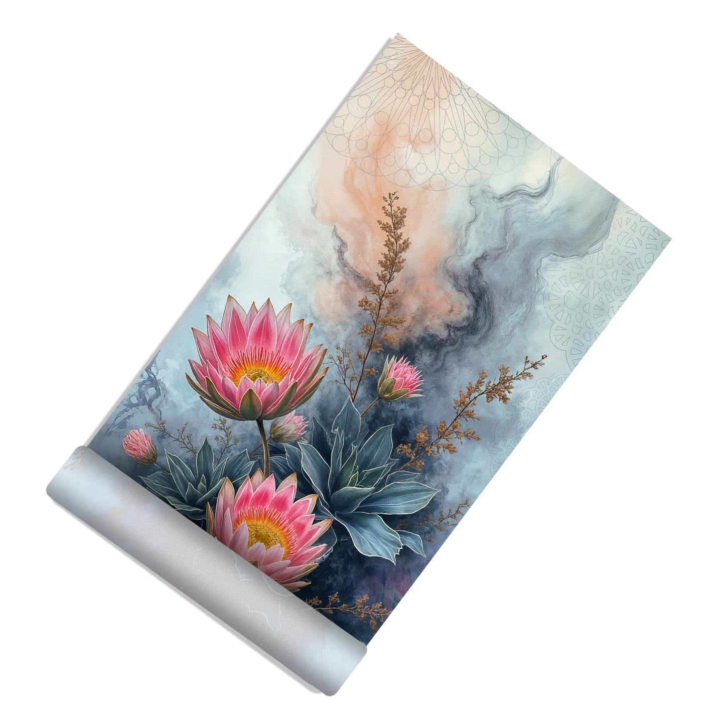 Abstract Protea Door Decoupage
