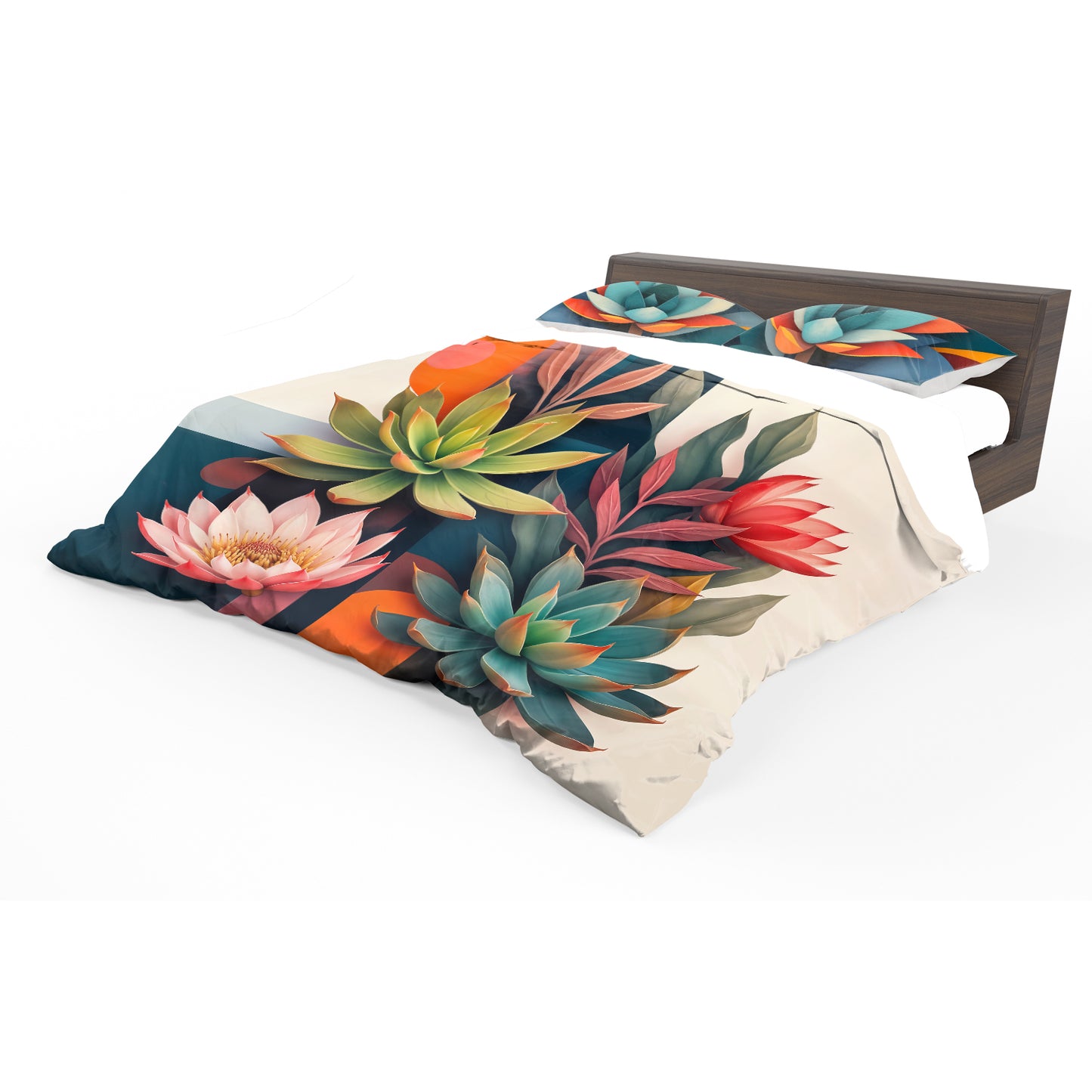 Abstract Protea Succulent Duvet Cover Set