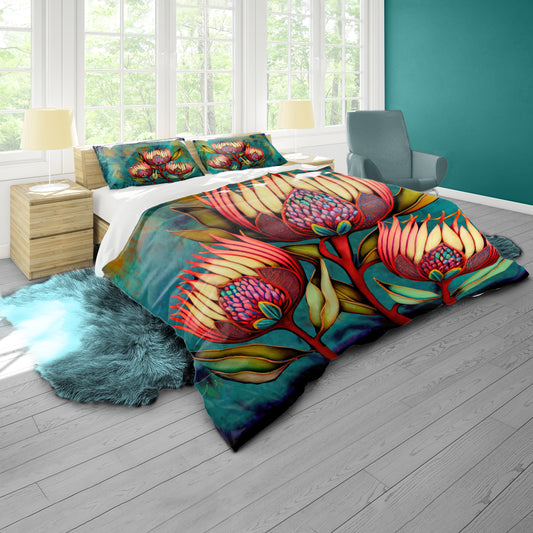 Abstract Proteas Duvet Cover Set