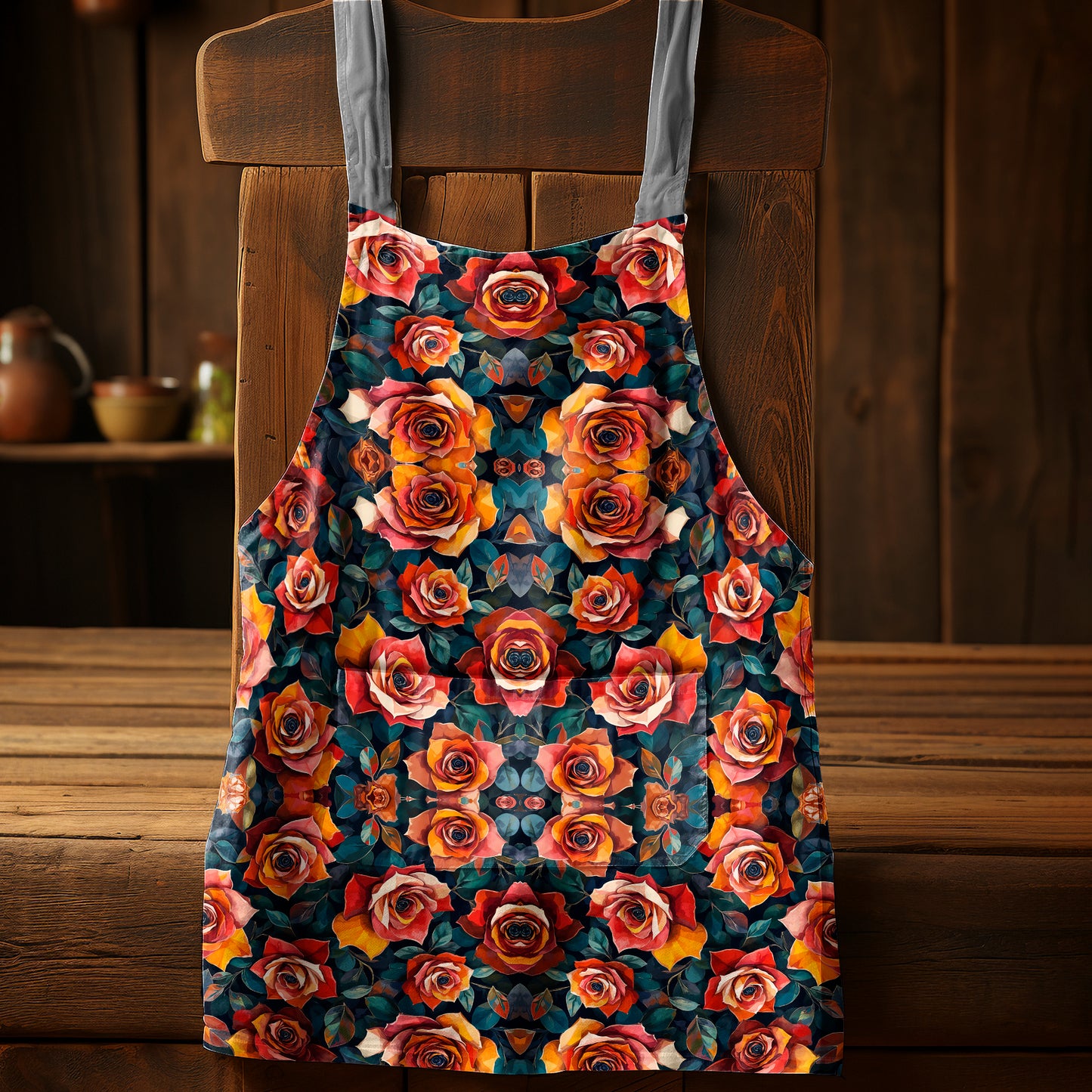 Abstract Roses  Apron