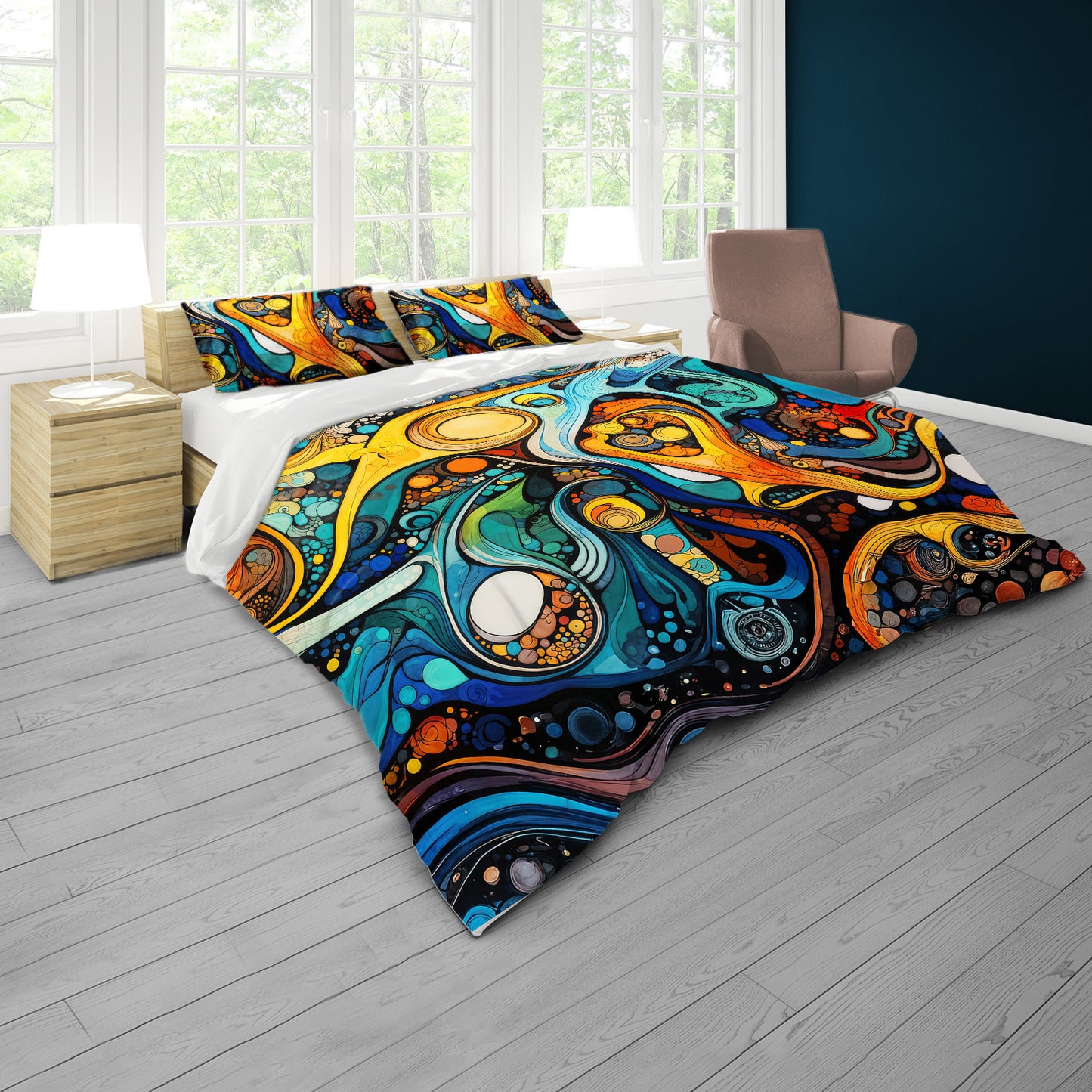 Abstract Spectrum Colours Duvet Cover Set