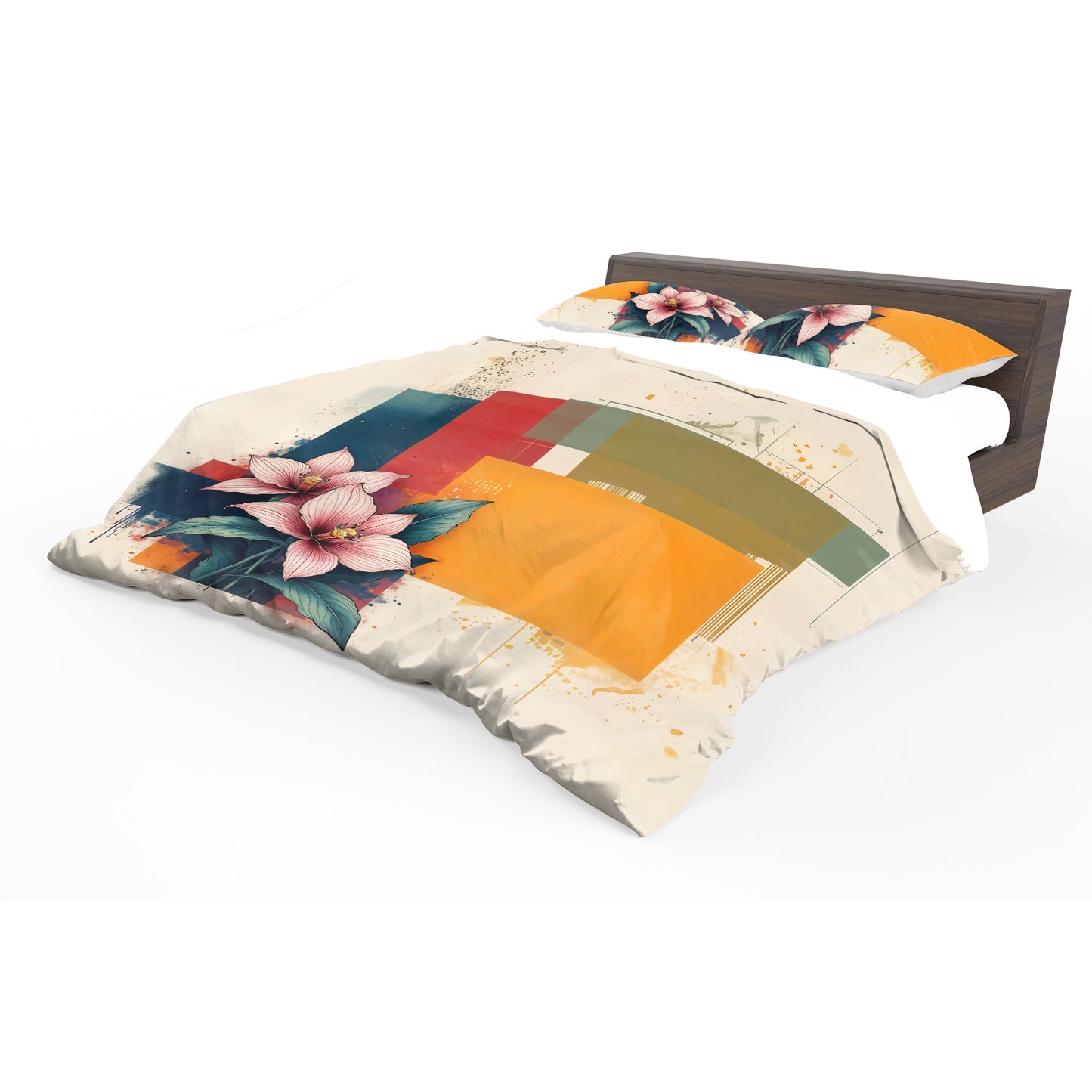 Abstract Sunset Lily Duvet Cover Set