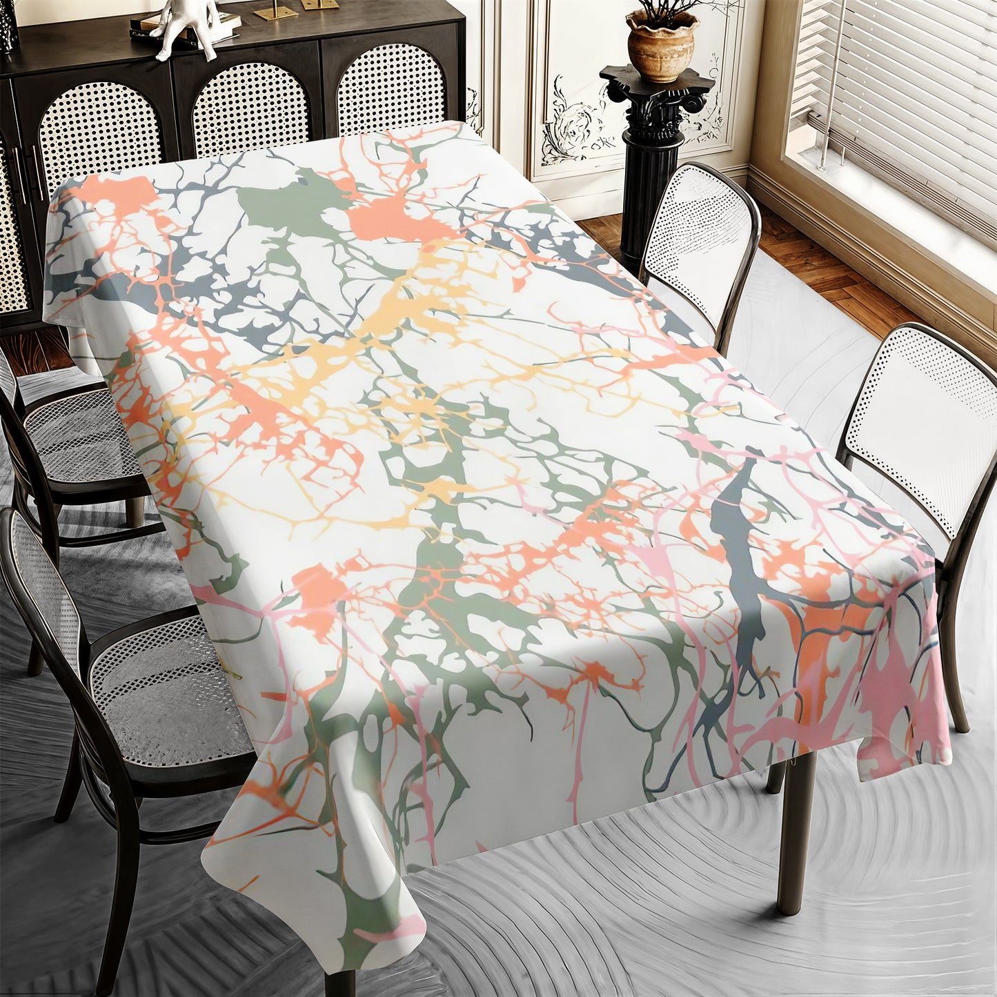 Abstract Veins Rectangle Tablecloth