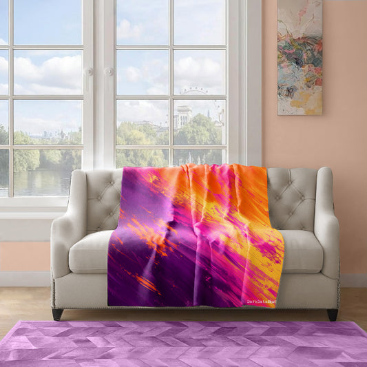 Abstract Fiery Strokes Light Weight Fleece by Wikus Schalkwyk