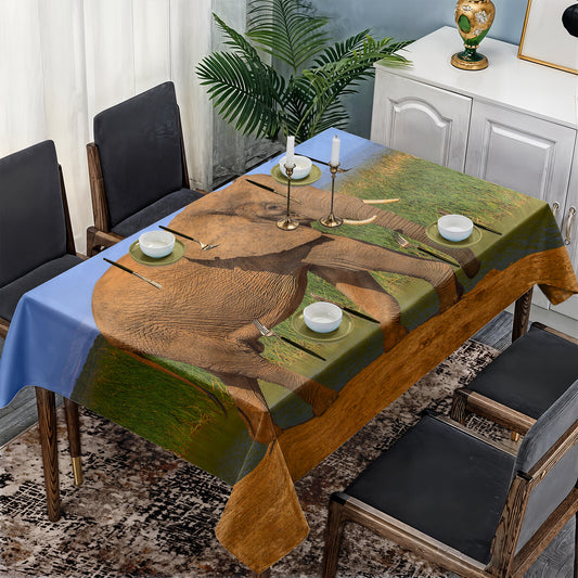 Addo Elephant Loxodonta By Fanie Heymans Rectangle Tablecloth